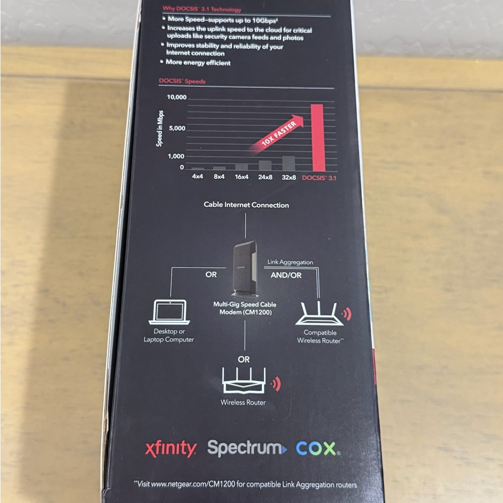NETGEAR Nighthawk CM1200 Black Cable Modem - Picture 4 of 8